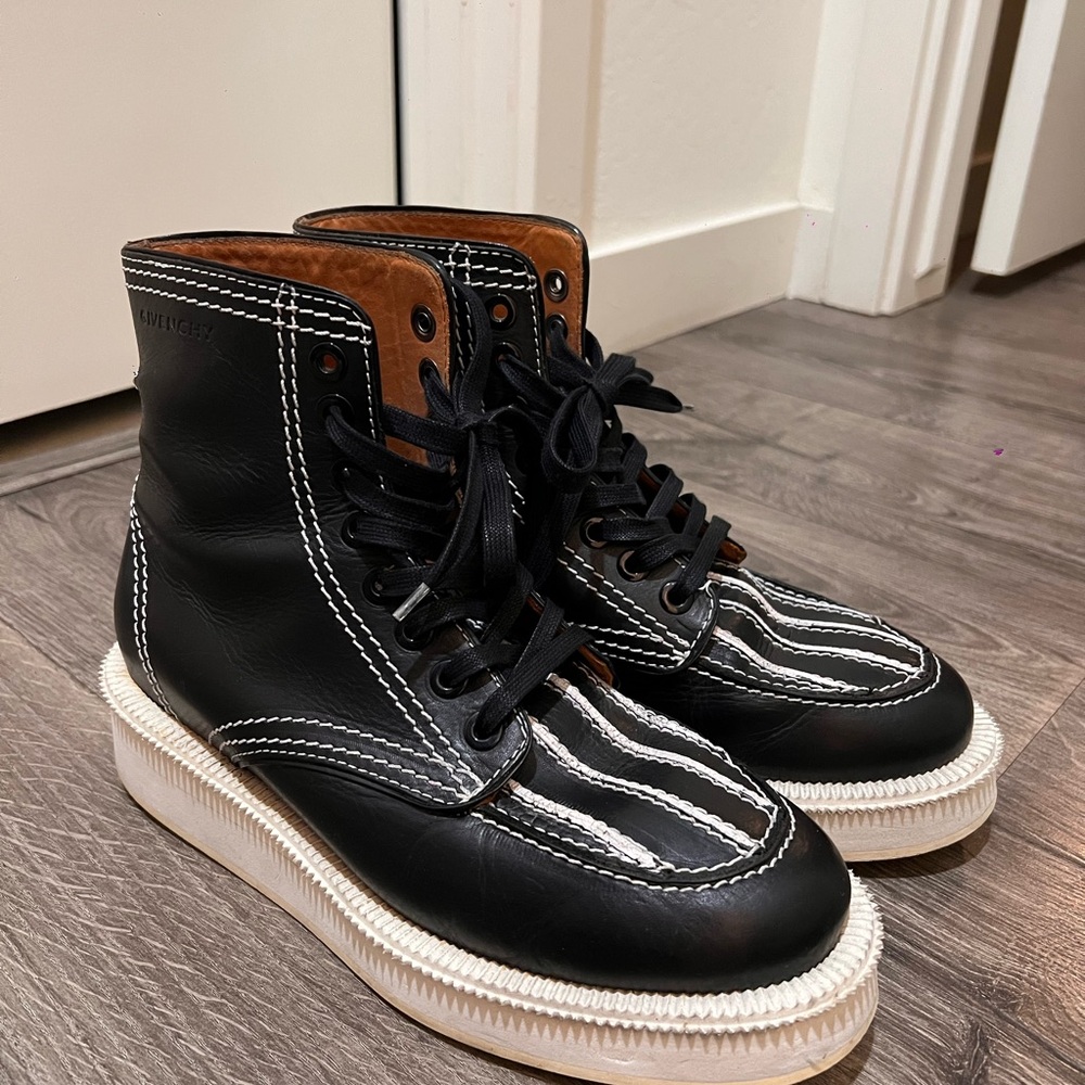 Givenchy Rottweiler Black Leather Boots
